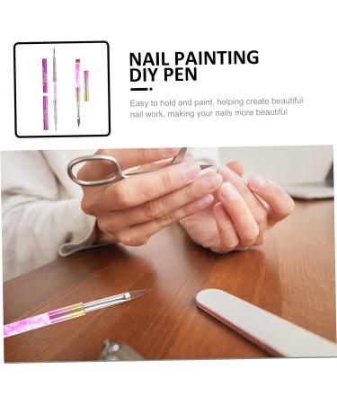 FRCOLOR 10 pieces carved light pens nail painting pens accessories pull pen drawing pen aluminium alloy - Buy Online on GoSupps.com