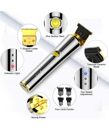 Men Hair Clipper Electric Pro Outliner Grooming Rechargeable Cordless Close Cutting T-Blade Trimmer for Men Gapped Detail Beard(Black) - Buy Online on GoSupps.com