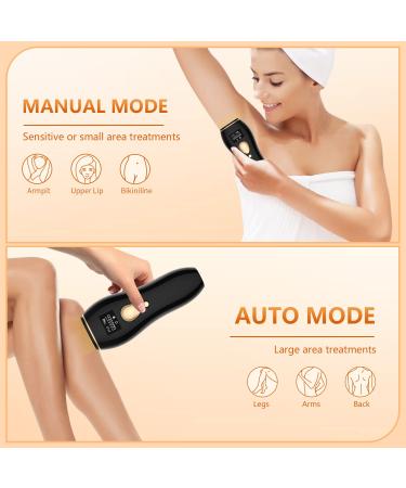 Laser Hair Removal Device for Women - Permanent IPL at-home Hair Removal with 999900 Flashes - Suitable for Facial, Legs, Arms, and Whole Body (Black) - Buy Online on GoSupps.com