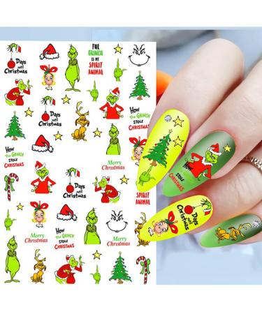 Buy Christmas Nail Art Stickers - 3D Self-Adhesive Winter Designs for DIY Manicure | Xmas Tree & Snowflakes Nail Decals for Women & Girls - Buy Online on GoSupps.com