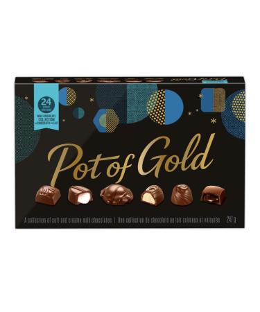 pot of gold sweet chocolate box festive holiday party gift innovative chocolate milk collection 24 pieces 247g
