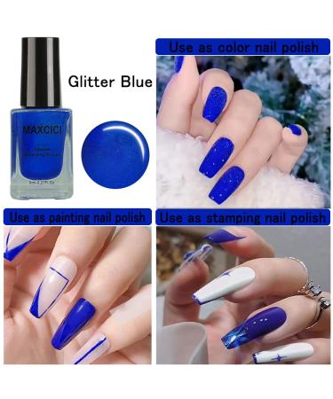 MAXCICI 12 Colors Nail Art Stamping Polish Set - 8ML Air Dry Nail Color for Nail Printing Plates - Buy Online on GoSupps.com