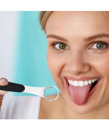 Stainless Steel Tongue Scraper Set - 4 Pack Reusable Metal Tongue Cleaners for Fresh Breath | Portable Oral Care with Travel Case (4 Colors - Buy Online on GoSupps.com