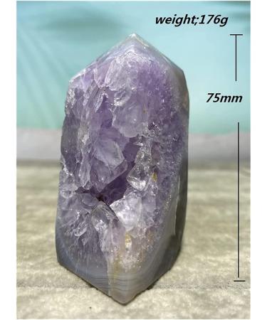 Amethyst Rough Stone Tower Amethyst Stones Natural Reiki Quartz Crystal Cluster Specimen Wicca Gift Geode Wand Home Crafts Decoration - Buy Online on GoSupps.com