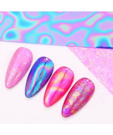 Besuso 10 Rolls Nail Foil Holographic Nail Art Foil Decals for Nails Fingernail Stickers - Buy Online on GoSupps.com
