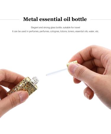 Buy Refillable Perfume Bottle Set - 3 Gold Arabian Essential Oil Bottles (3ml) | Vintage Travel Perfume Container - Fancy Retro Design - Buy Online on GoSupps.com