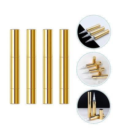 Minkissy 4-Piece Cosmetic Bottle Brush Tip Set - Empty Gel Nail Polish and Oil Pencil Containers with Aluminum Tube for Cosmetics & Airspace Monitoring - Buy Online on GoSupps.com