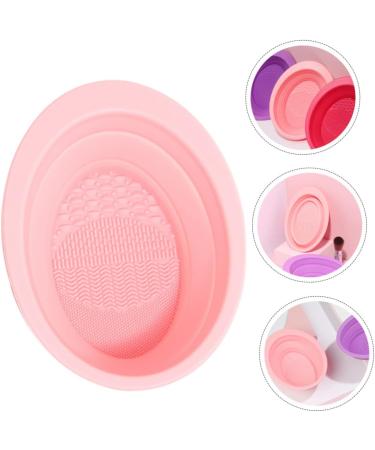 Housoutil Makeup Brush Scrub Pad Scrubber Brush Cleaning Bowl Foldable Bowl Silicone Brush Cleaning Pad Folding Silicone Bowl Makeup Accessories Brush Cleaning Tool Silica Gel Pink - Buy Online on GoSupps.com