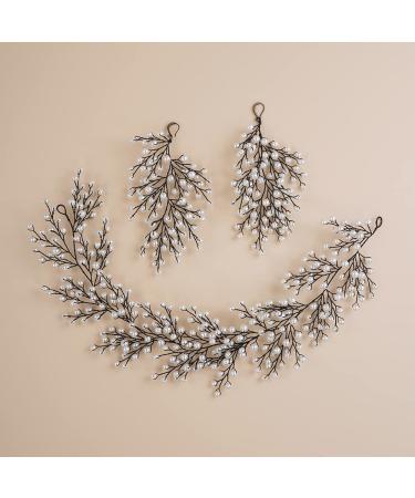 JWICOS Pearl Bridal Hair Accessories Set for Wedding Party - Headband, Earrings & Hair Vine - Buy Online on GoSupps.com