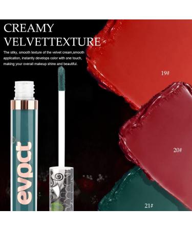 Dark Ruby Red Green Matte Liquid Lipsticks Set - Smudge Proof, Waterproof 24 Hour Long Lasting Matte Lipstick - 3Pcs Skull Face Makeup Kit - Buy Online on GoSupps.com