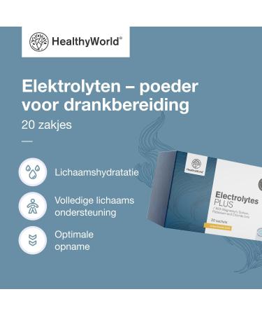 Be Healthy Group doo Electrolytes Powder for Drink Preparation Chloride Sodium Magnesium and Potassium 20 Sachets Body Hydration With Added Zinc & Vitamin B6 Lemon & Lime - Buy Online on GoSupps.com