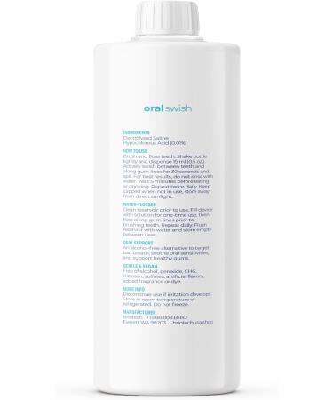 BrioCare Oral Swish: Natural & Vegan Mouthwash Rinse - Fight Bad Breath & Gum Disease - Alcohol Free Hypochlorous by BRIOTECH (32 Fl Oz) - Buy Online on GoSupps.com