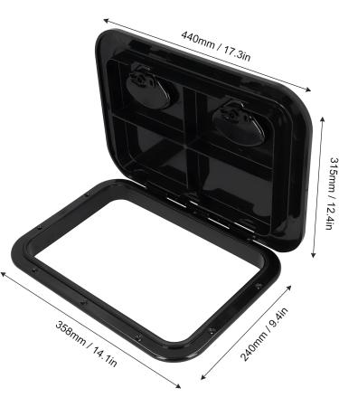 Shop Deck Access Hatch | Marine Boat Inspection Hatch Cover with Lock 17-1/4x12-3/8in (White & Black) International Shipping Available - Buy Online on GoSupps.com