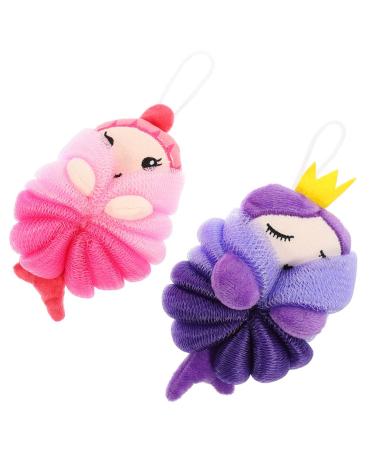 Hemoton 2pcs Bath Ball Shower Loofah Body Skin Cleaner Children Bath Pouf Bath Wash Ball Childrens Bath Poufs Loofah Bathing Skin Scrubber Loufas or Cleaning Supplies Sponge 1 Count (Pack of 1)