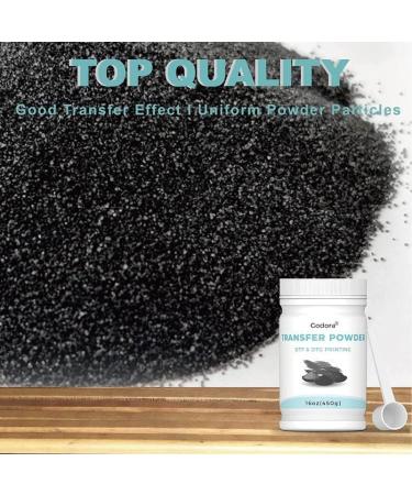 Godora DTF Powder Black Digital Transfer Hot Melt Adhesive - 450g - 16oz - Buy Online on GoSupps.com
