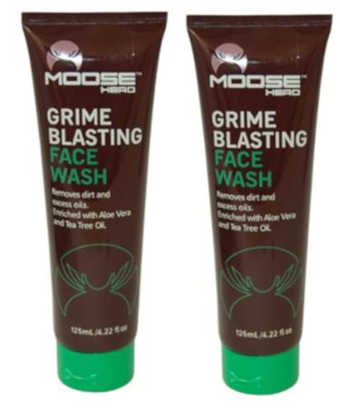 MOOSEHEAD Grime Blasting FACE WASH pack of 2 125ml each with Aloe Vera + Tea Tree Oil