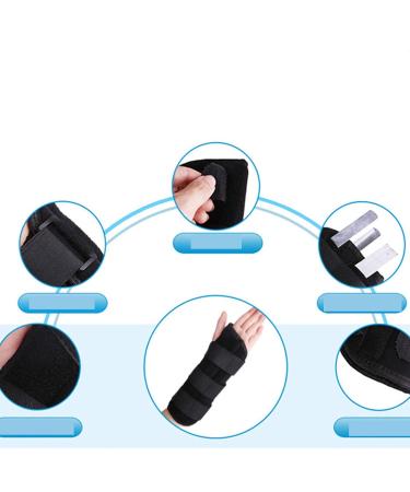 Buy Black Left Wrist Support Splint - Medium Composite Fabric | Comfortable Wrist Brace (16-19 cm) for Pain Relief & Support - Buy Online on GoSupps.com