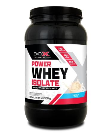 BioX Power Whey Isolate | 100% Ultra-Pure Whey Isolate Protein Powder | 31g Protein Per Serving Sugar Free Low Lactose & Low Carb Protein Powder | 26 Servings 2LB (Vanilla) Vanilla 26 Servings (Pack of 1)
