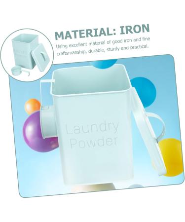 FOYTOKI 1 Set Washing Storage Bucket Laundry Dispenser Tide Laundry Bin Lotion Wrought Iron 1 count (Pack of 1) Sky-blue - Buy Online on GoSupps.com