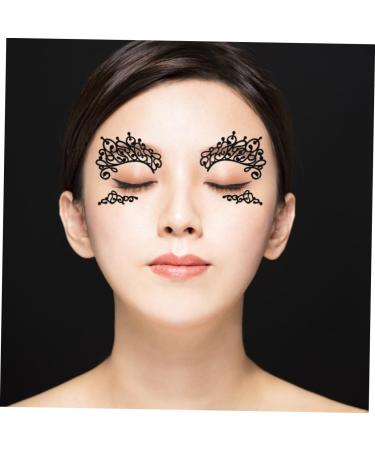 Healeved 3 pairs Eyeliner Popular Eyeshadow Sticker Fabric Drama Liner Pride Jewelry Lace Black Stickers 13.00X6.00X0.10CM Black - Buy Online on GoSupps.com