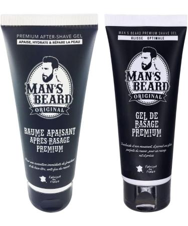 Man's Beard - 100% Made in France - Shaving Gel - Transparent Precision Beard with Aloe Vera Sensitive Skin - Capacity: 75 ml in Tube - Ingredients of natural origin - Buy Online on GoSupps.com
