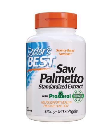 Doctor's Best Euromed Best Saw Palmetto Standardized Extract 320 mg 180 Softgels - Buy Online on GoSupps.com