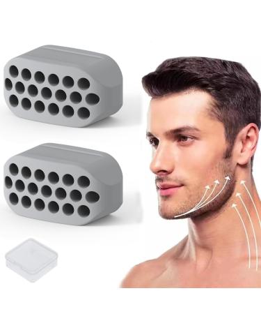 WKRTDY Set of 2 Muscle Trainers with Box for Jaw and Neck - Chewing Tools for Strengthening and Tightening Facial Lines - Ideal for Jaw and Neck Training