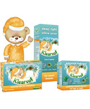 Klearvol Sleep Tight Pillow Spray - Natural Vapours for Sweet Dreams | 50ml | Ages 3+ | Lavender, Pine, Thyme Essential Oils - Buy Online on GoSupps.com