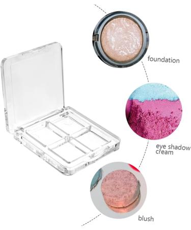 Housoutil 40 Pcs Boxes Eye Shadow Box Highlighters Clear Blush Empty Eyeshadow Storage Case Cosmetic Blush Box 6x6cmx4pcs Transparentx4pcs - Buy Online on GoSupps.com
