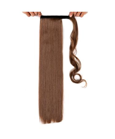 Hair Bun 22 Inch Long Straight Synthetic Ponytail Hair Extensions Wraparound Ponytail Women Hair Accessory Hair Bun Hair Extension Hair Piece (Color : Straight Size : 10) 10 Straight