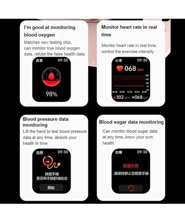 F57l Blood Glucose Monitoring Smartwatch - Fitness Tracker with Blood Pressure, Heart Rate & Oxygen Monitor - Painless Blood Glucose Testing - Fashionable Sports Watch in Black+Gold - Buy Online on GoSupps.com