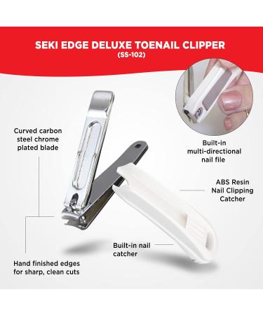 Seki Edge SS-102 Deluxe Toenail Clipper - Precision Stainless Steel Tool - Buy Online on GoSupps.com