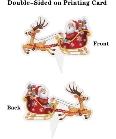 GULELAYAR 90PCS Christmas Cupcake Toppers Santa Claus Tree Snowman Cake Topper DIY Cake Insert Topper Christmas Toothpick Flags Cake Decorations for Christmas Party Holiday Supplies - Buy Online on GoSupps.com