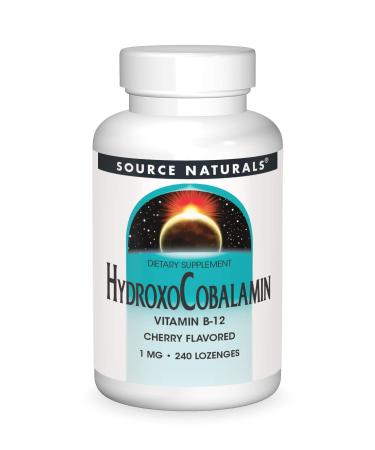 Source Naturals HydroxoCobalamin Vitamin B-12 Cherry Flavored Lozenge 1 mg  240 Tablets