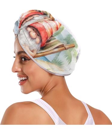 Beach Vacation Dwarf Hair Towel 2 Pack - Super Absorbent Quick Dry Hair Turbans for Women & Girls - Buy Online on GoSupps.com
