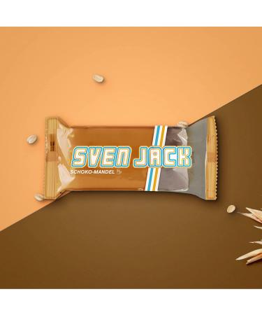 Sven Jack Energy Cake - Chocolate Almond Oatmeal Flapjack (24 Pack) | Low Sugar High Energy Fitness Snack - Buy Online on GoSupps.com
