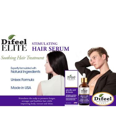 Buy Difeel Elite Glycolic Acid & Biotin Hair Growth Serum - 2 oz. Stimulating Formula for Stronger Hair & Deep Scalp Exfoliation | International Shipping Available - Buy Online on GoSupps.com