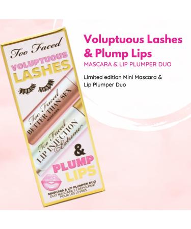 Too Faced Voluptuous Lashes & Plump Lips Duo Mini Set - Better Than Sex Mascara & Lip Injection Extreme Gloss - Buy Online on GoSupps.com