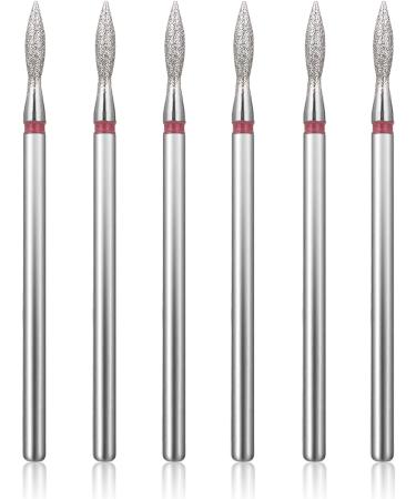 Lusofie 6Pcs Flame Nail Drill Bits Set Cuticle Drill Bit 3/32 Diamond Carbide Cuticle Remover Drill Bits for Nails Professional Cuticle Clean Nail Drill Bit Remove Cuticle Dead Skin Cleaner Tool - Buy Online on GoSupps.com