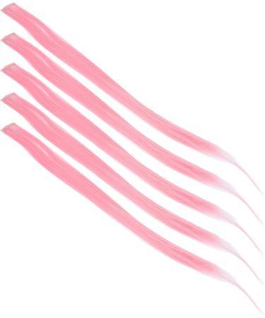 Colorful Lop Ears Wig Colorful Straight Hair Extensions Girls Daily Prom Hairpin (Light Pink) - Buy Online on GoSupps.com