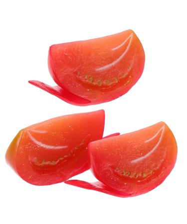 Zerodeko 9 Pcs Imitation Tomato Ornament Vegetables Decor Lifelike Vegetable Realistic Vegetable Tomato Fake Tomato for Home Artificial Tomato for Home Fake Vegetable Tomato Fruit Pvc Kelp Watermelon Redx3pcs 6.5x3.5cmx3pcs
