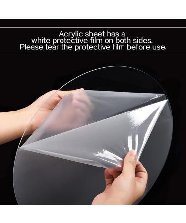 14x14 Clear Acrylic Round Disc - 0.12 Inch Thickness, Transparent Panel for DIY Crafts - 14x14 Inches - Buy Online on GoSupps.com