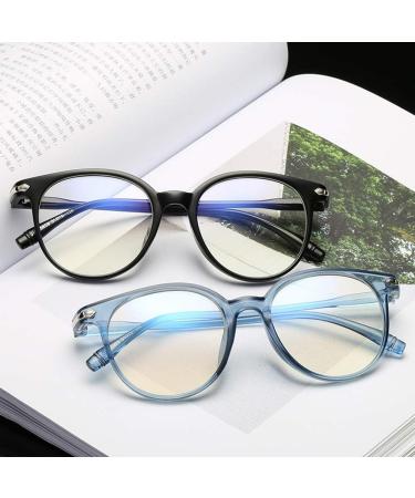 Luo-401XX Unisex Round Eyeglass Frame - Transparent Eyeglass Protector with Clear Lens - Light Black - International Shipping Available - Buy Online on GoSupps.com