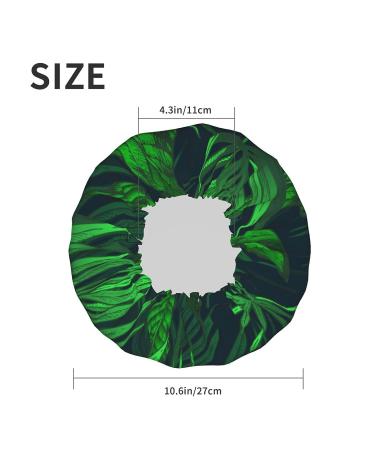 Tropical Jungle Plant Printed Waterproof Shower Cap for Women - Fits All Head Sizes & Hair Textures - Buy Online on GoSupps.com
