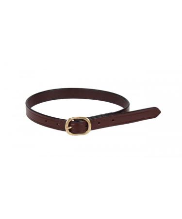 Donar leather spur strap | Oval shaped brass buckle | Matches perfectly with dark brown or cognac colored riding boots