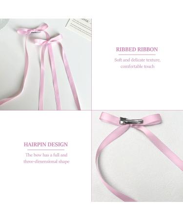 40 Pieces Of Bow Hairpins 2 Pieces Of Streamer Hairpins Small Hairpins Pink Bows Baby Hairpins Girl Hairpins - Buy Online on GoSupps.com