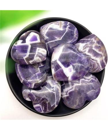 Natural Crystal Rough 1 Pack Natural Fantasy Amethyst Heart Stone Crystal Hand Carved Palm Heart Gemstones Suitable for Home PEIQIYIN - Buy Online on GoSupps.com