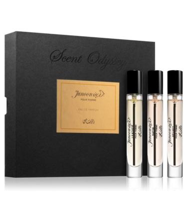 RASASI Scent Odyssey Junoon Pour Femme Collection - 7.5ML in Set of 3 | Experience this Series of Sophisticated Modern Orientals | Velvet Leather and Satin