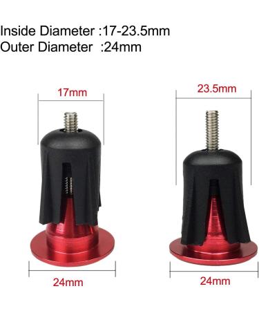Platt Aluminum Bicycle Bar End Plugs - Red (One Pair) | Handlebar Cap for Road, Mountain, BMX Bikes - Buy Online on GoSupps.com