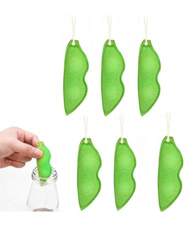 6pcs Beans Shaped Bottle Cleaning Sponge Reusable Bottle Cleaning Beans Sponge Internal Cleaning Reuseable Beans Bottle Cleaning Sponge Heat Resistance Magic Bottle Sponge(Green)